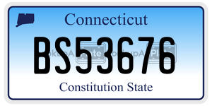 BS53676 license plate in Connecticut