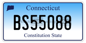 BS55088 license plate in Connecticut