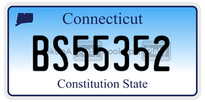 BS55352  license plate in CT