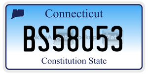 BS58053 license plate in Connecticut