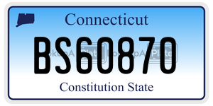 BS60870  license plate in CT