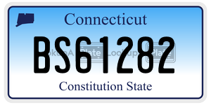 BS61282 license plate in Connecticut