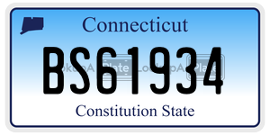 BS61934 license plate in Connecticut