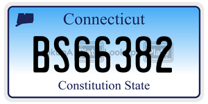 BS66382  license plate in CT
