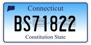 BS71822 license plate in Connecticut