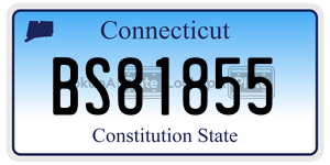 BS81855 license plate in Connecticut