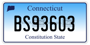 BS93603 license plate in Connecticut