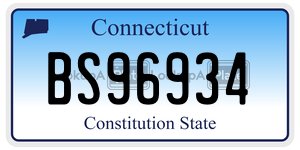 BS96934 license plate in Connecticut