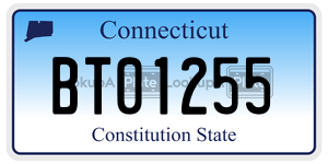 BT01255 license plate in Connecticut