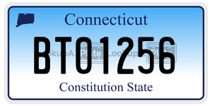 BT01256 license plate in Connecticut