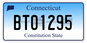 BT01295 license plate in Connecticut