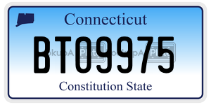 BT09975  license plate in CT