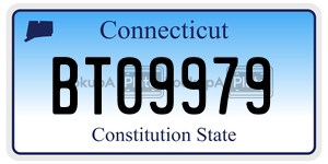 BT09979 license plate in Connecticut