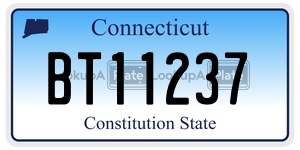 BT11237  license plate in CT