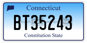 BT35243  license plate in CT