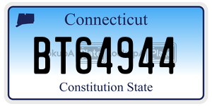 BT64944 license plate in Connecticut