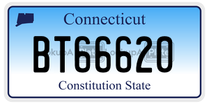 BT66620 license plate in Connecticut