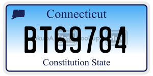 BT69784  license plate in CT