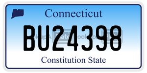 BU24398 license plate in Connecticut