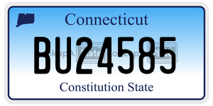 BU24585 license plate in Connecticut