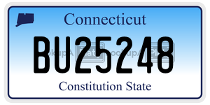 BU25248  license plate in CT
