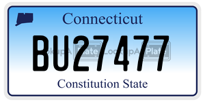 BU27477 license plate in Connecticut