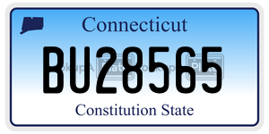 BU28565  license plate in CT