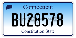 BU28578 license plate in Connecticut