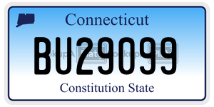 BU29099 license plate in Connecticut