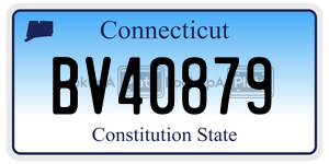 BV40879  license plate in CT