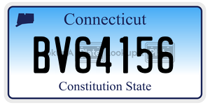 BV64156  license plate in CT