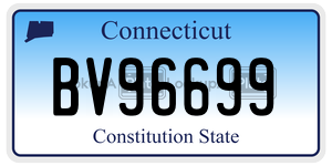 BV96699  license plate in CT
