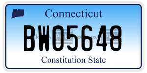 BW05648  license plate in CT