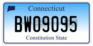 BW09095  license plate in CT