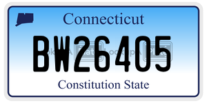 BW26405  license plate in CT