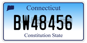 BW48456  license plate in CT