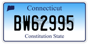 BW62995  license plate in CT