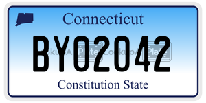 BY02042  license plate in CT