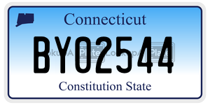 BY02544  license plate in CT