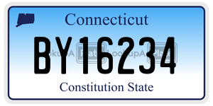 BY16234 license plate in Connecticut