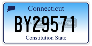 BY29571  license plate in CT