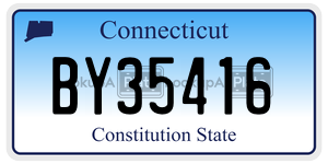 BY35416  license plate in CT