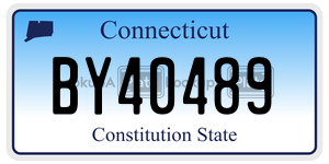 BY40489  license plate in CT