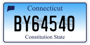 BY64540  license plate in CT