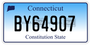 BY64907  license plate in CT