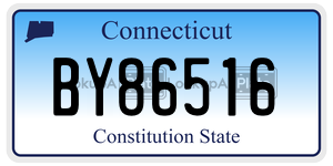 BY86516  license plate in CT