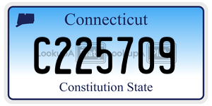 C225709 license plate in Connecticut