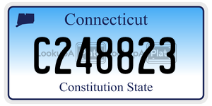 C248823 license plate in Connecticut