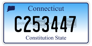 C253447 license plate in Connecticut