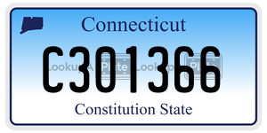 C301366  license plate in CT